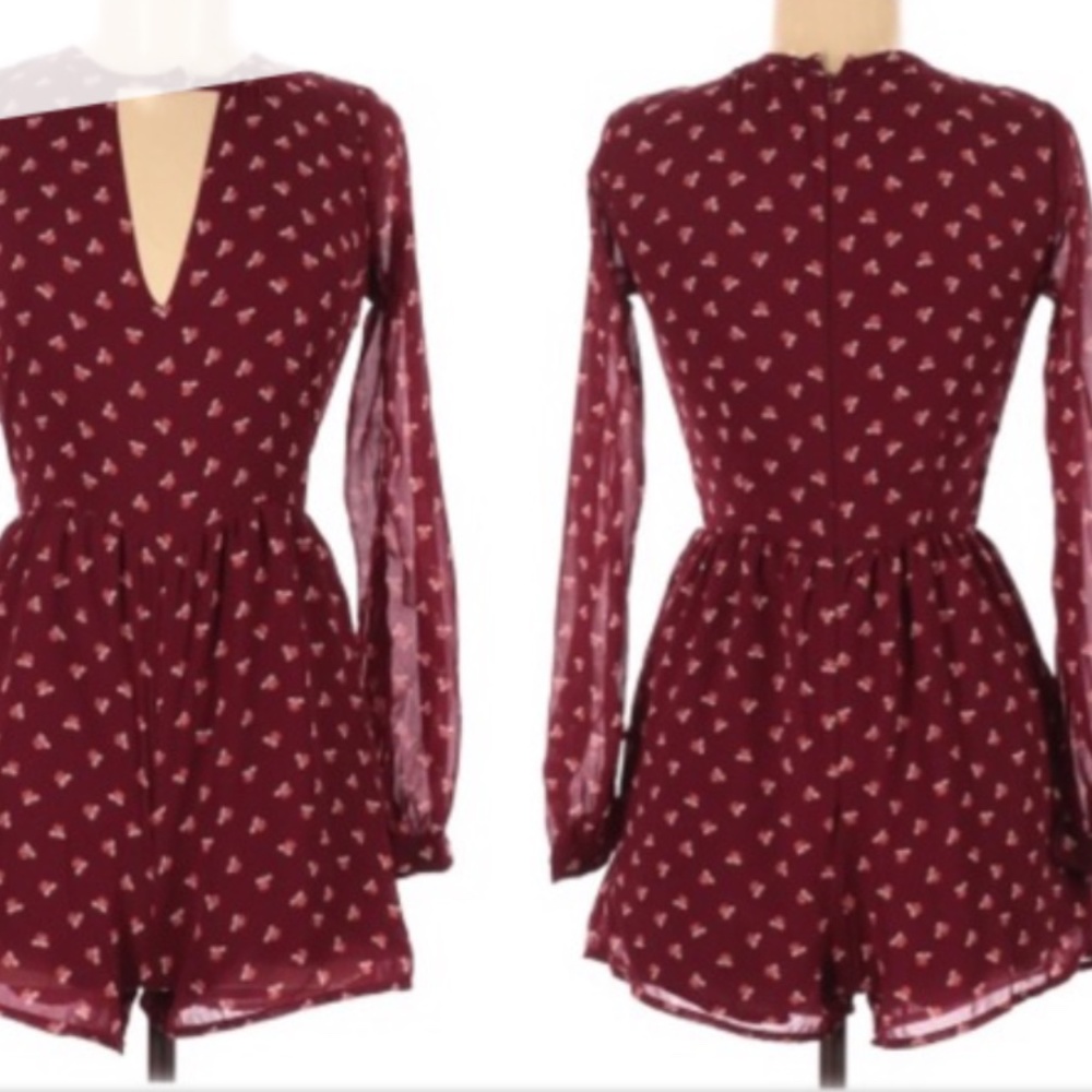 Abercrombie & Fitch Burgundy Romper - Picture 4 of 4